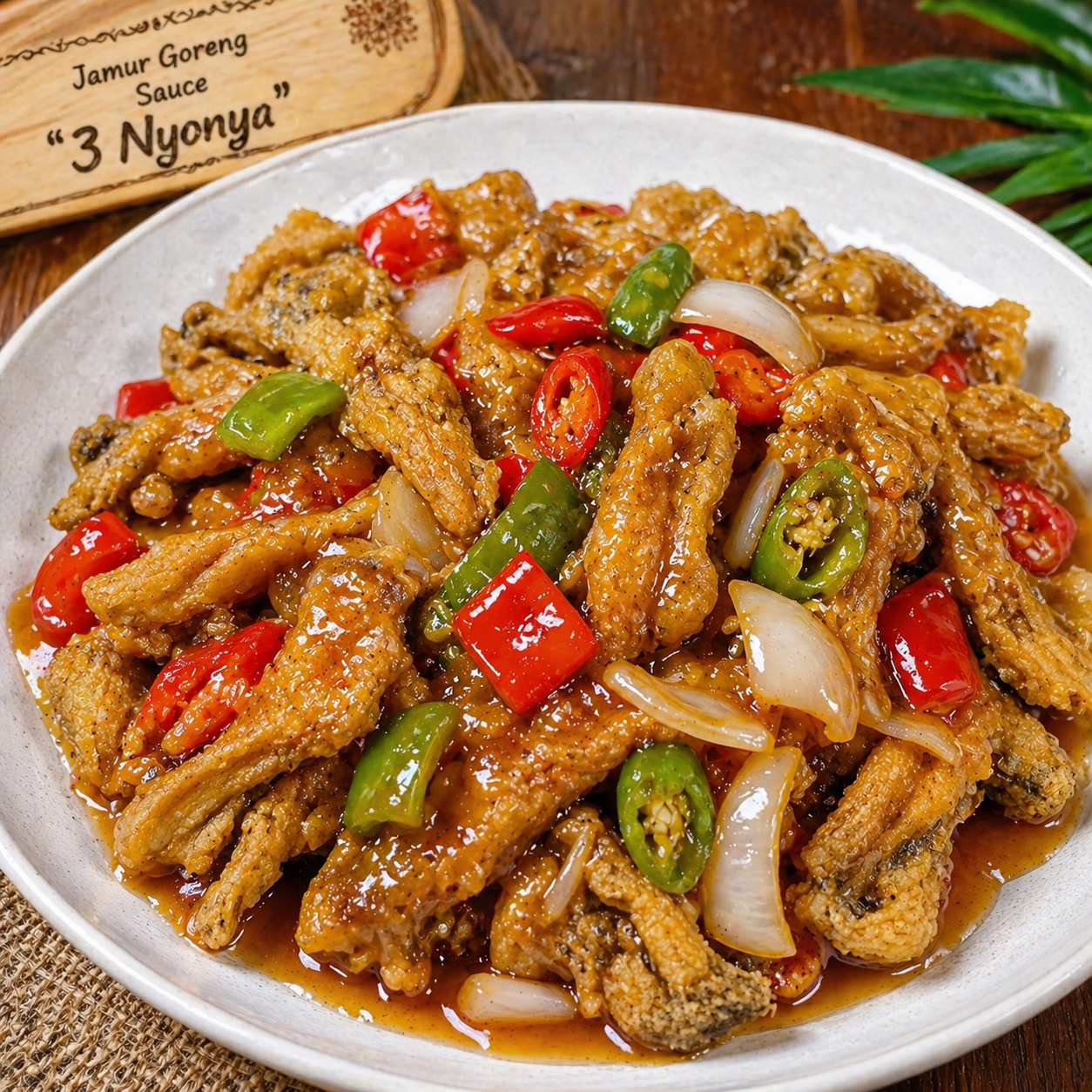 Jamur Goreng Sauce 3 Nyonya Kedai Tiga Nyonya